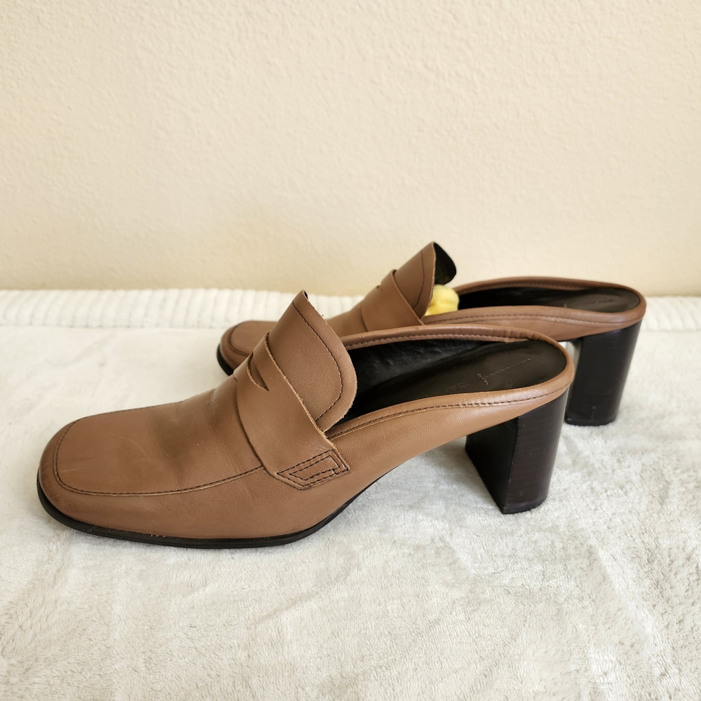 Danelles Chic Brown Leather Women's Mules